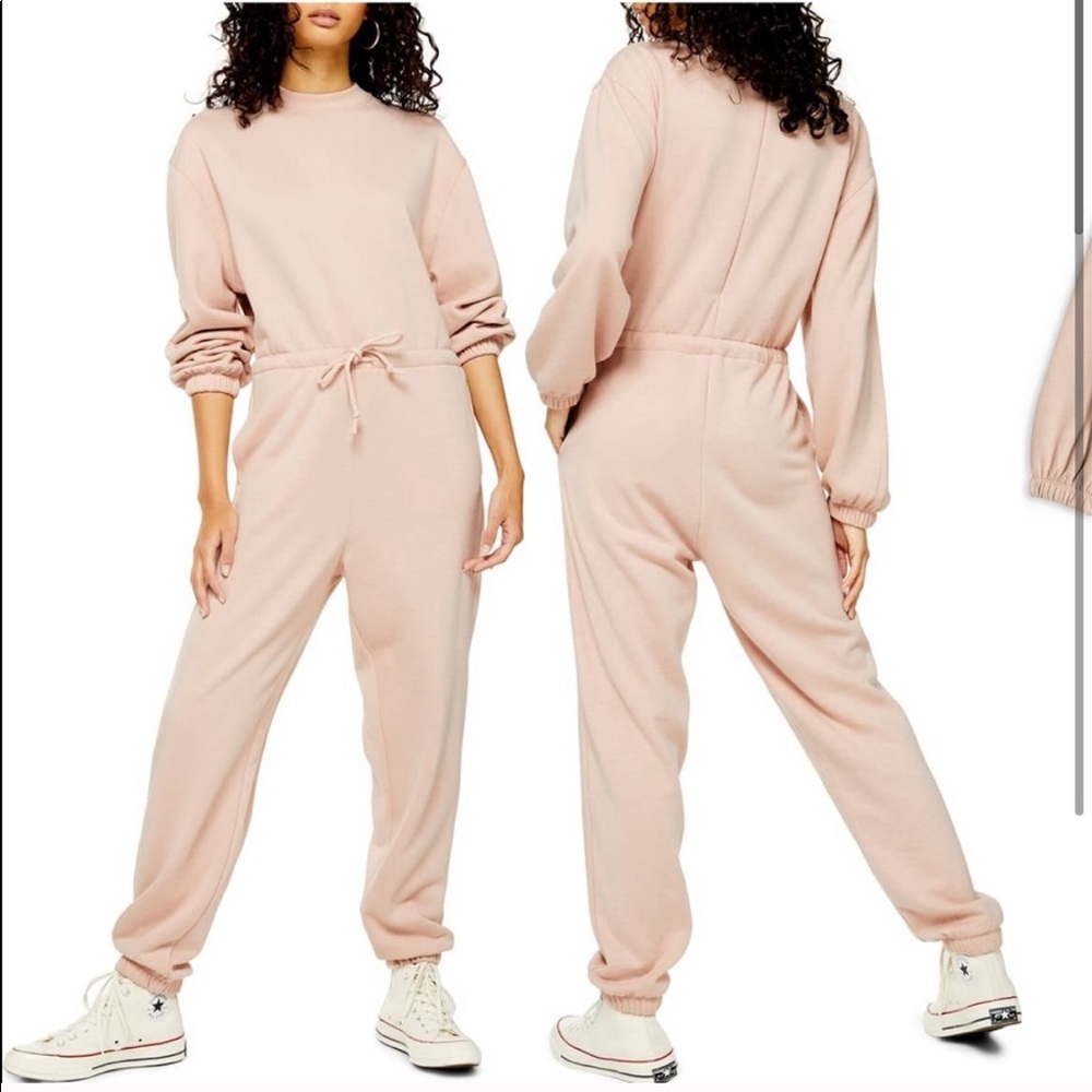 TOPSHOP Pink Jumpsuit